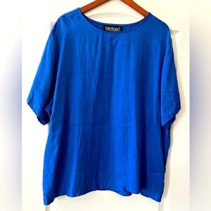 Karen Kane Women's Blue Rayon Blouse Size 14